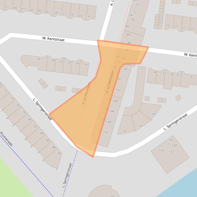 Kaart van postcodegebied 1992BD.