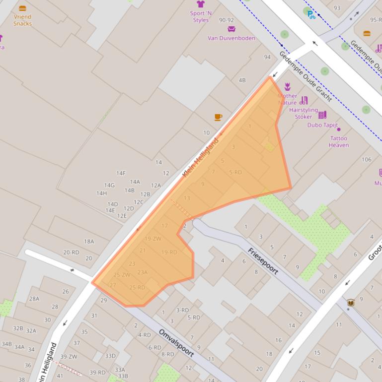 Kaart van postcodegebied 2011EB.