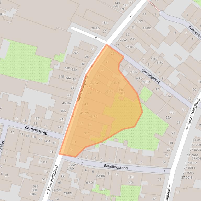 Kaart van postcodegebied 2011EC.