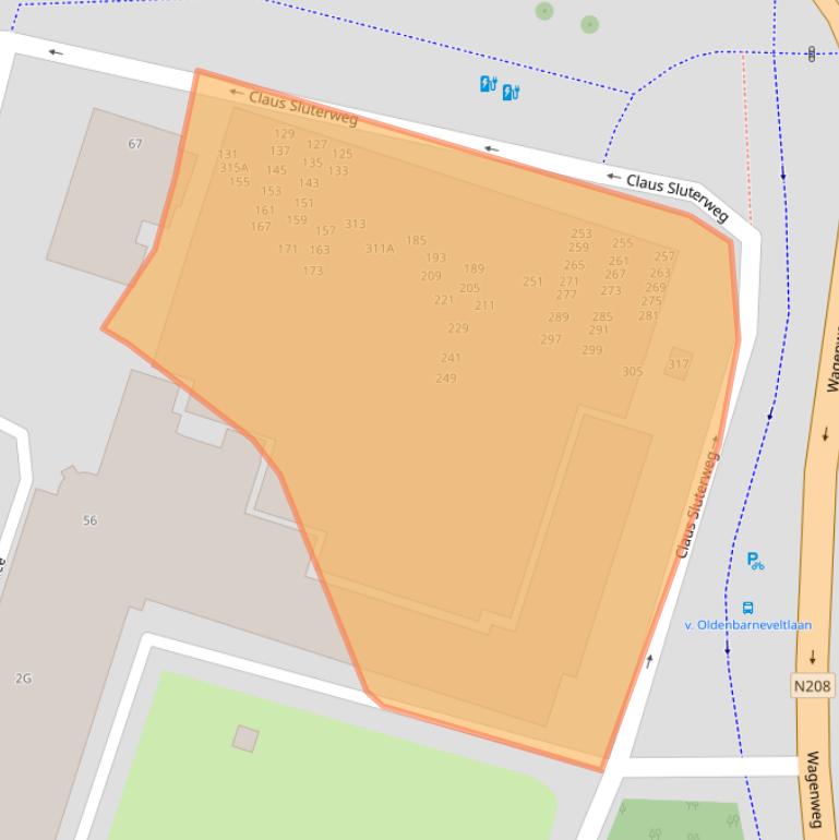 Kaart van postcodegebied 2012WS.