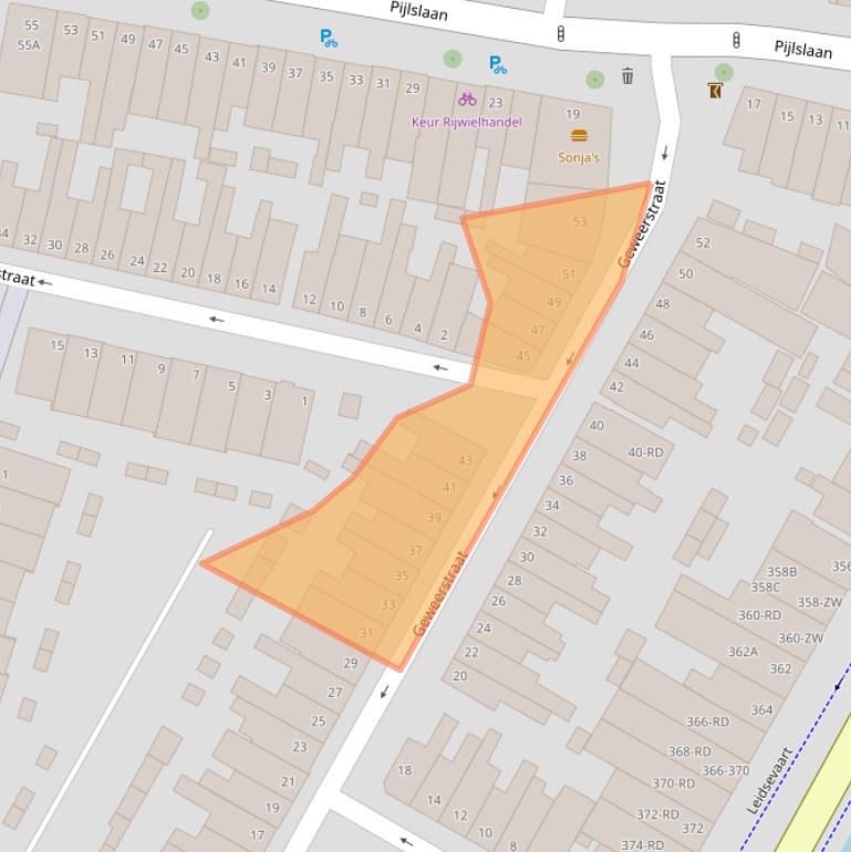 Kaart van postcodegebied 2014JC.