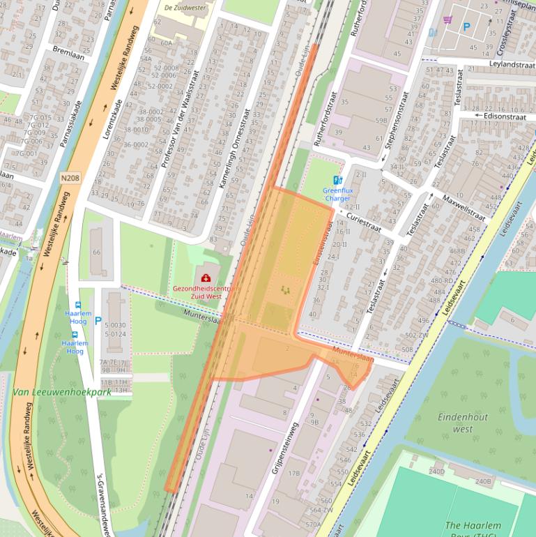 Kaart van postcodegebied 2014KW.