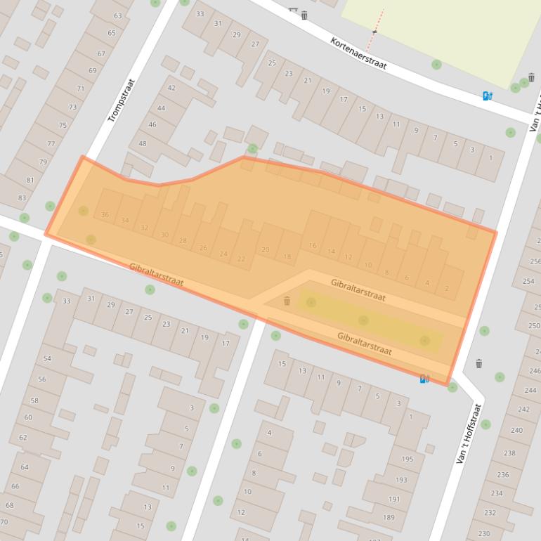 Kaart van postcodegebied 2014RT.