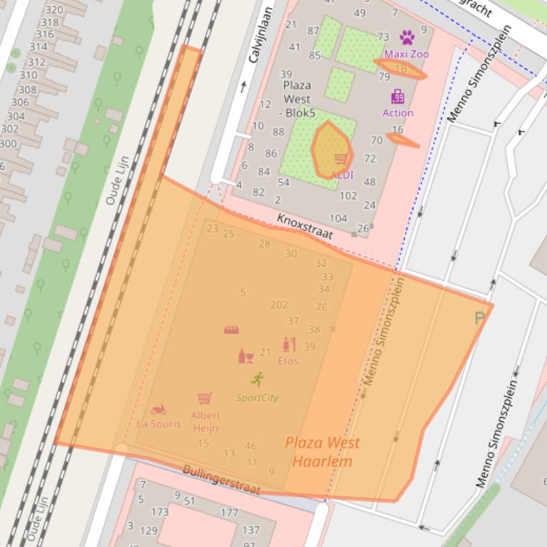 Kaart van postcodegebied 2014SC.