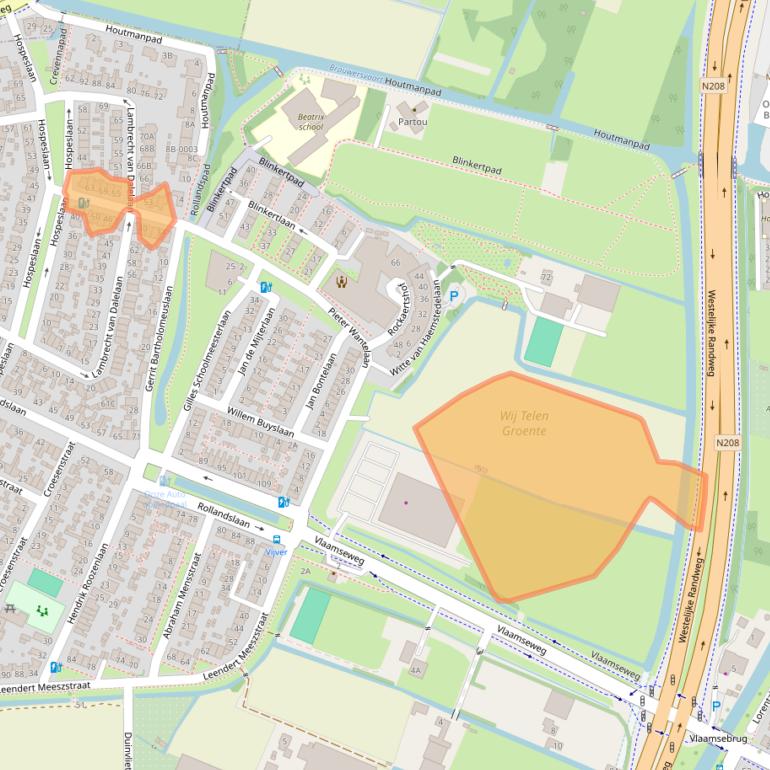 Kaart van postcodegebied 2015EA.