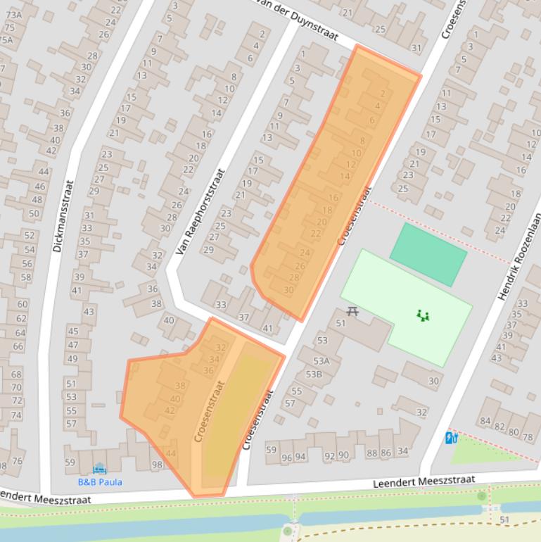 Kaart van postcodegebied 2015JL.