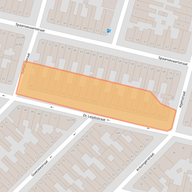 Kaart van postcodegebied 2021RG.