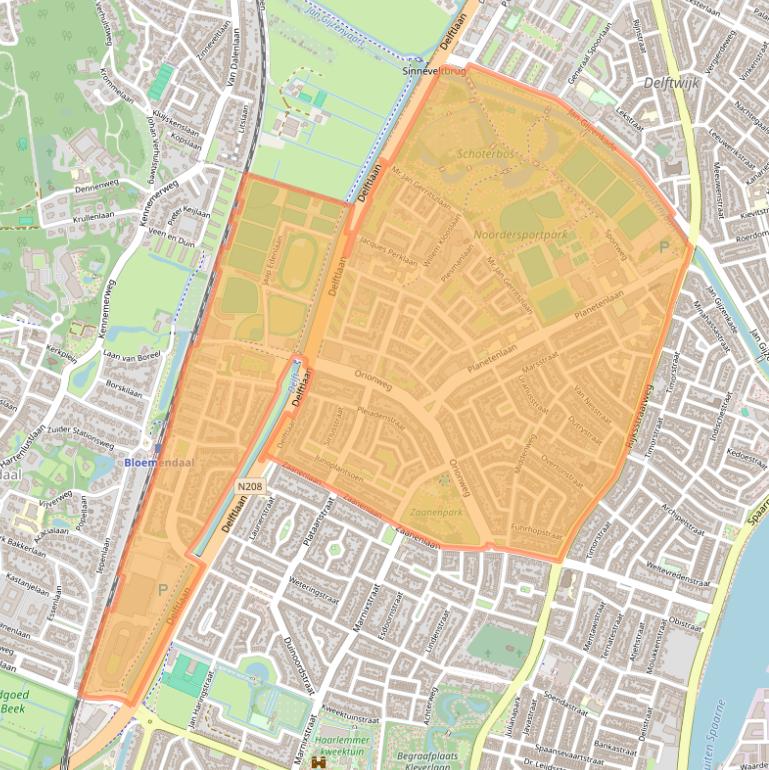 Kaart van postcodegebied 2024.