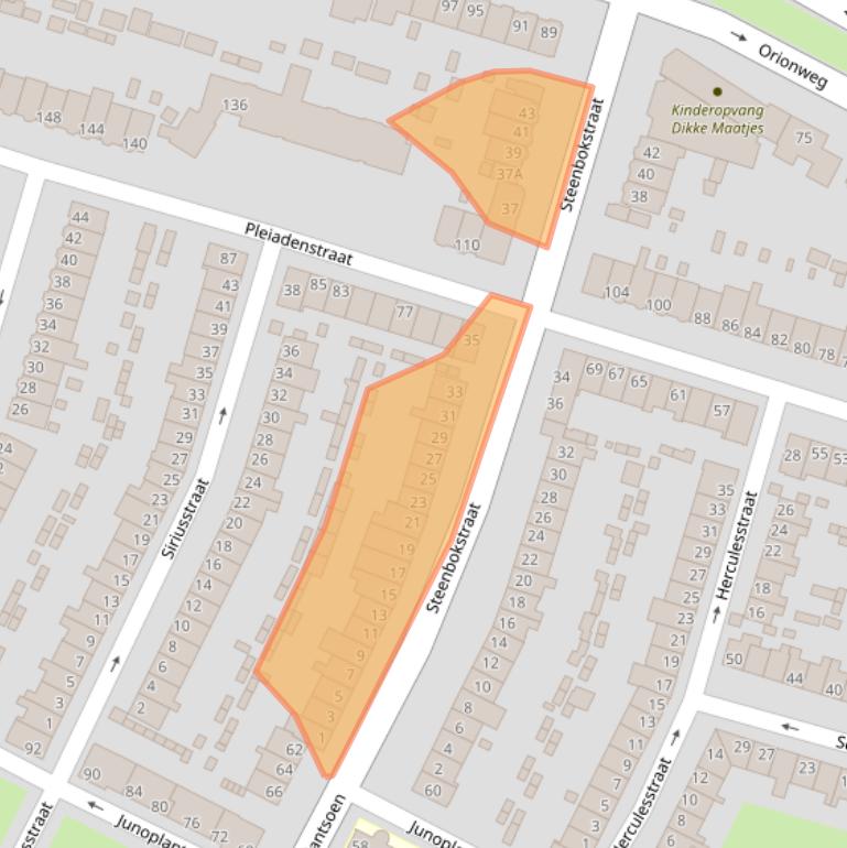 Kaart van postcodegebied 2024RH.