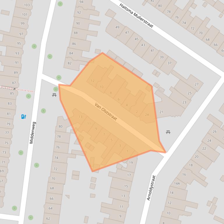 Kaart van postcodegebied 2024VJ.