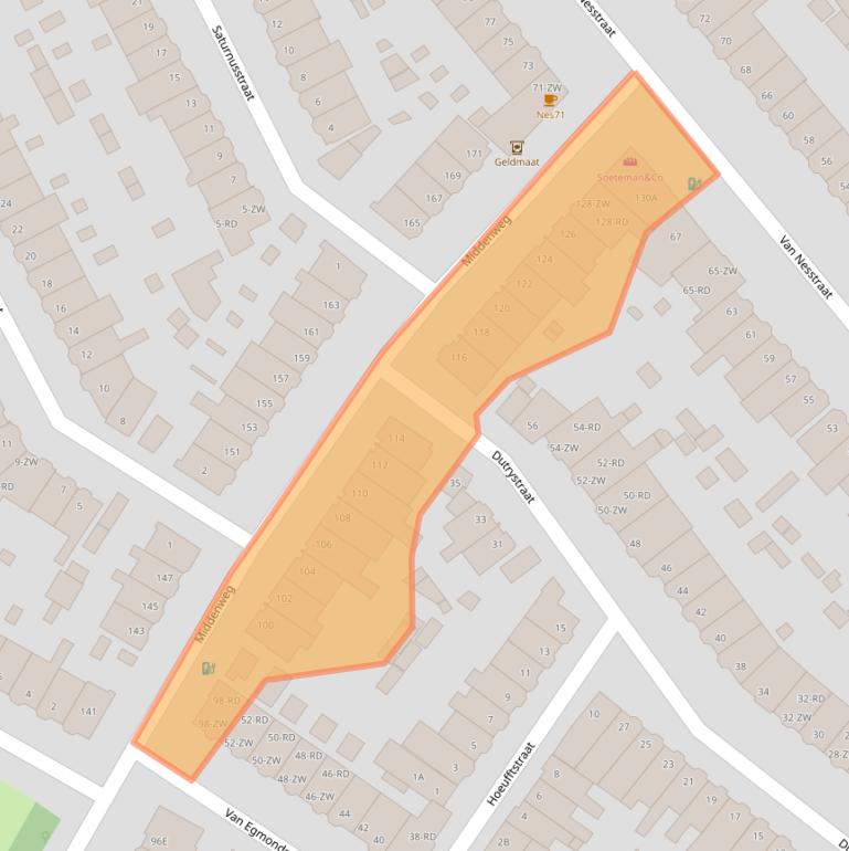 Kaart van postcodegebied 2024XG.