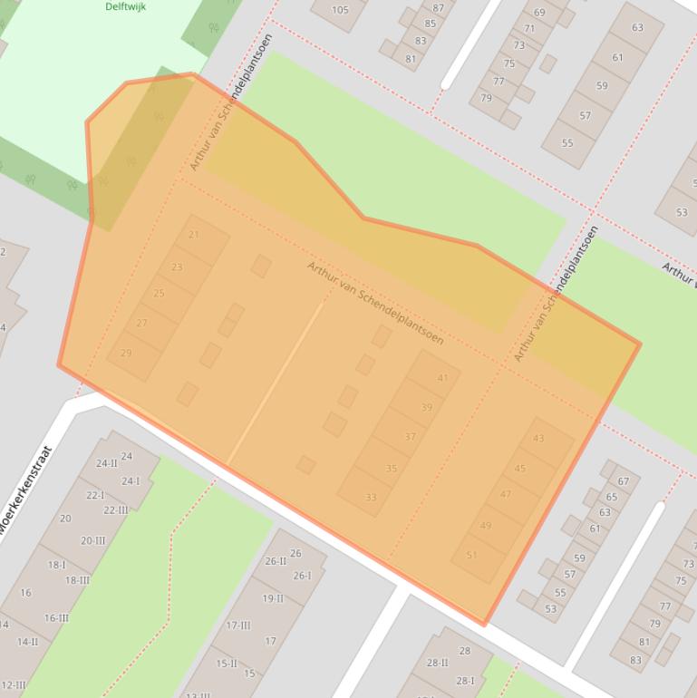 Kaart van postcodegebied 2025MR.