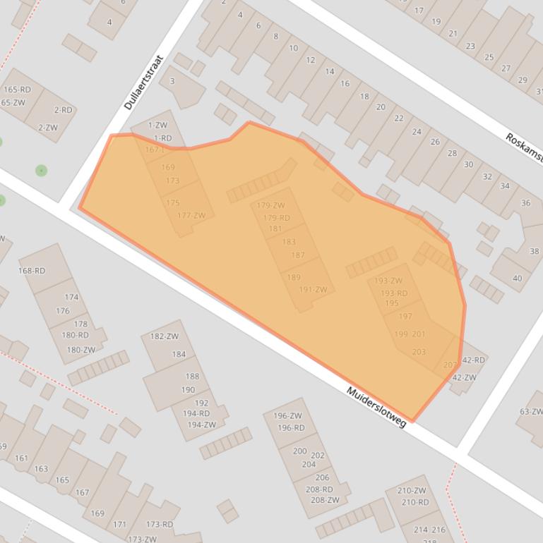 Kaart van postcodegebied 2026AM.
