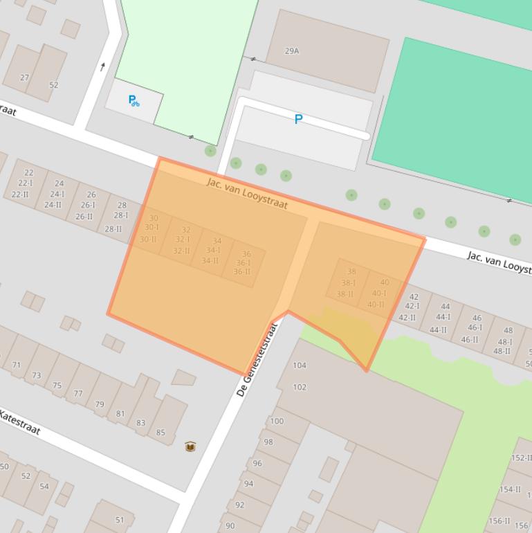 Kaart van postcodegebied 2032ZC.