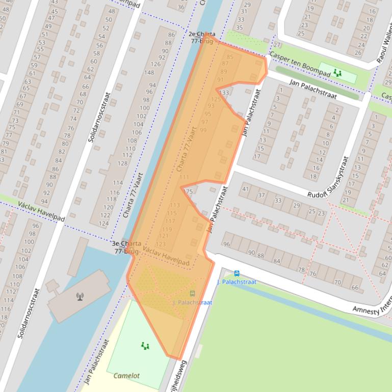 Kaart van postcodegebied 2033BC.