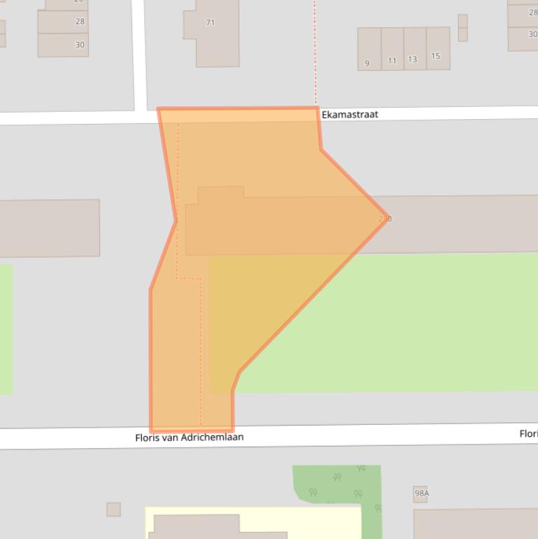 Kaart van postcodegebied 2035VL.