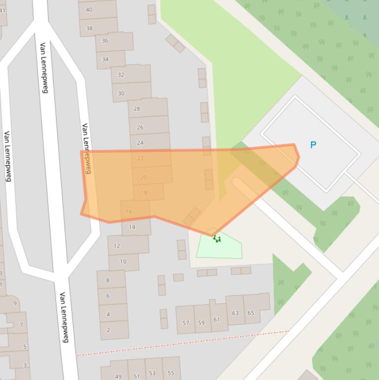Kaart van postcodegebied 2041LH.