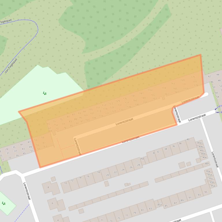 Kaart van postcodegebied 2041RC.