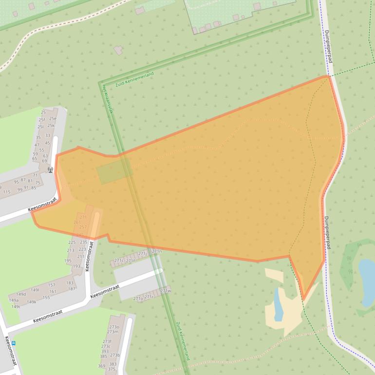 Kaart van postcodegebied 2041XK.