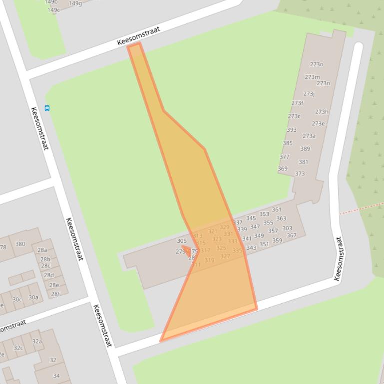 Kaart van postcodegebied 2041XM.