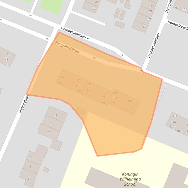 Kaart van postcodegebied 2051NE.