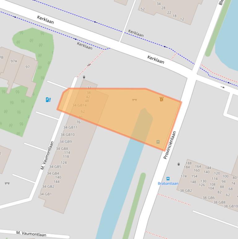 Kaart van postcodegebied 2101EE.