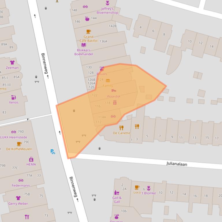 Kaart van postcodegebied 2101JN.