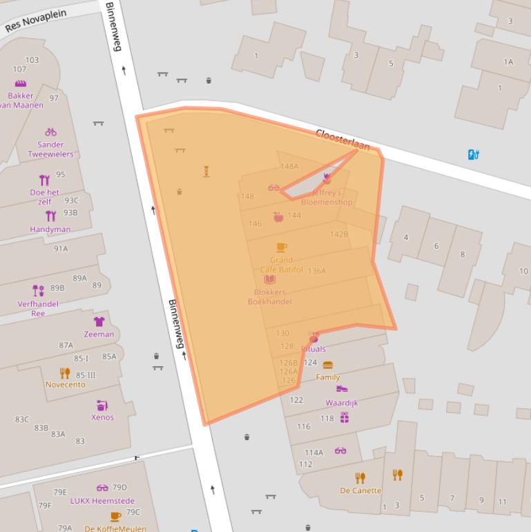 Kaart van postcodegebied 2101JP.