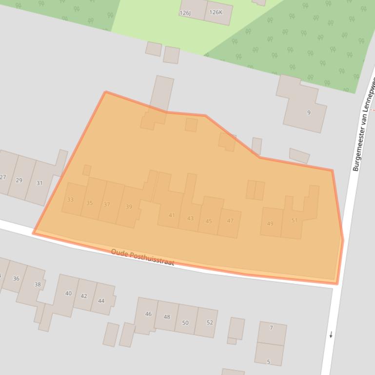 Kaart van postcodegebied 2101RB.