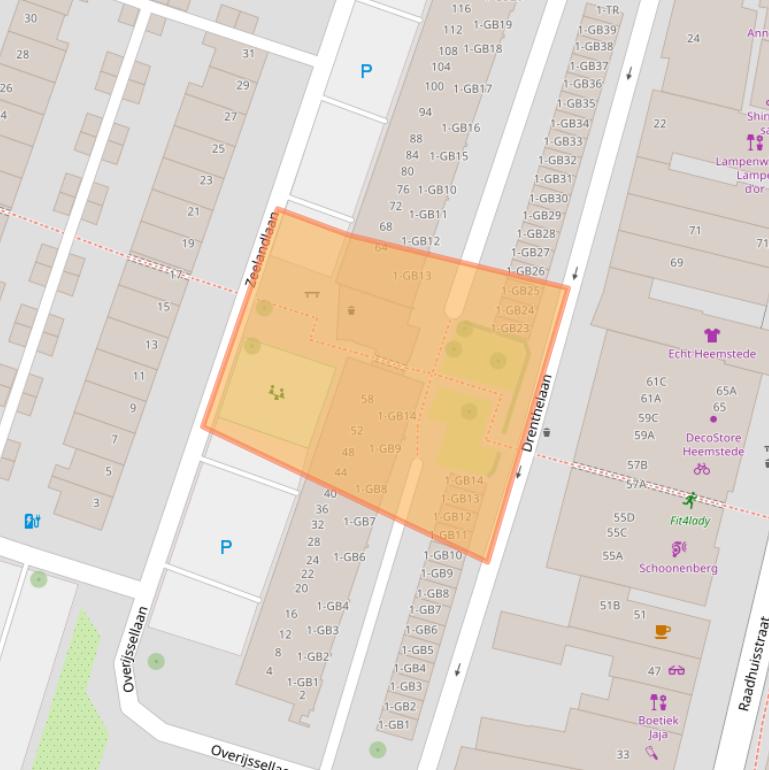 Kaart van postcodegebied 2101TN.