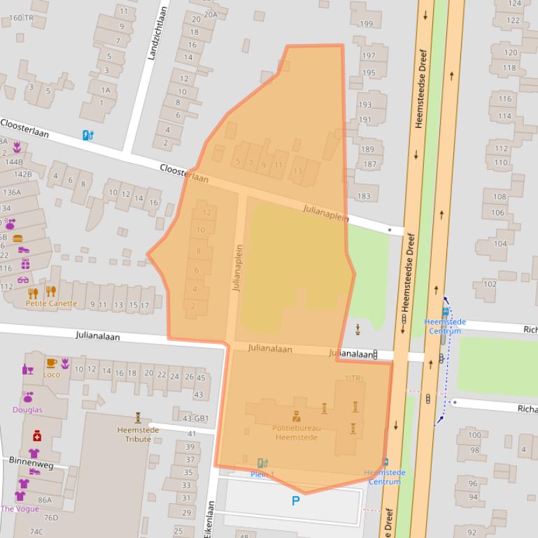 Kaart van postcodegebied 2101ZC.