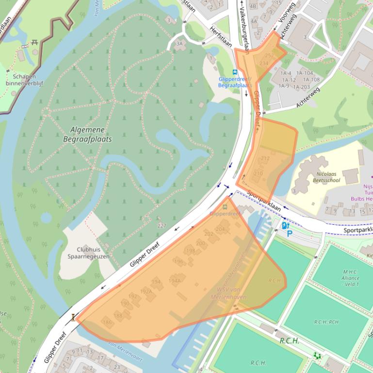 Kaart van postcodegebied 2103WN.