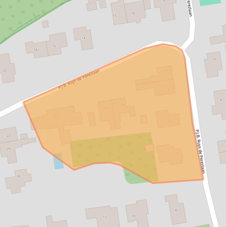 Kaart van postcodegebied 2111WL.