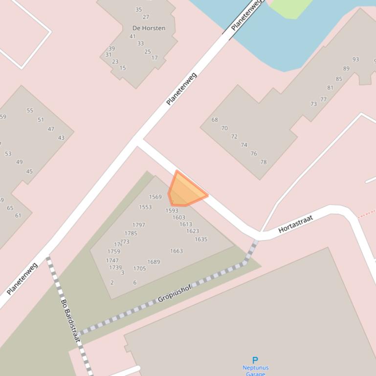 Kaart van postcodegebied 2132NH.