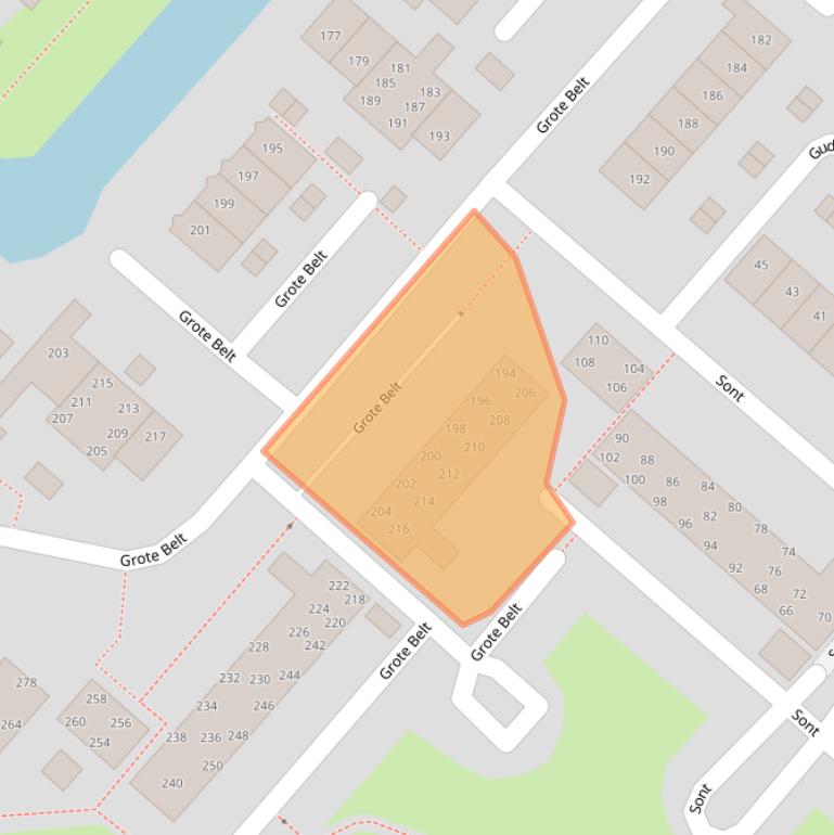 Kaart van postcodegebied 2133GG.