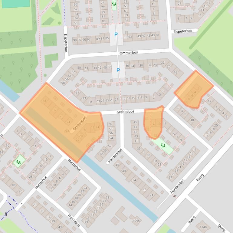 Kaart van postcodegebied 2134KV.