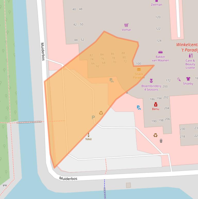 Kaart van postcodegebied 2134ST.