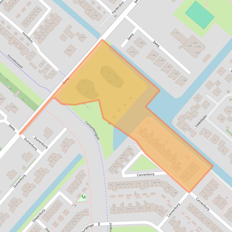 Kaart van postcodegebied 2135CE.