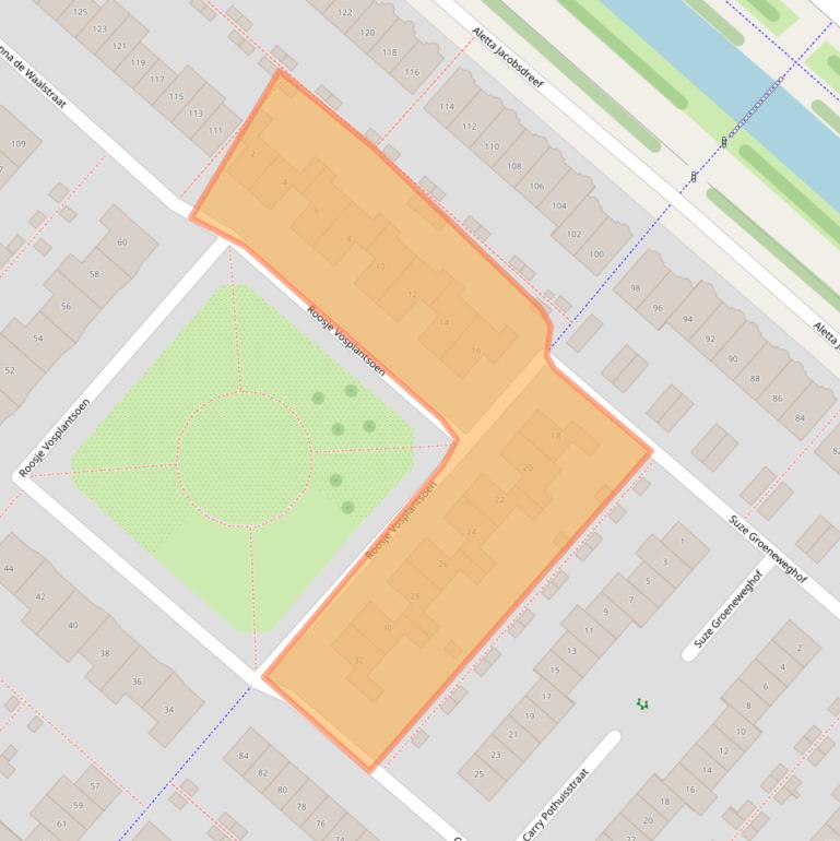 Kaart van postcodegebied 2135NL.