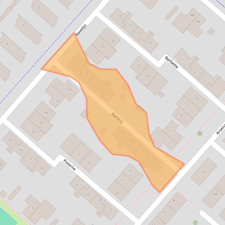 Kaart van postcodegebied 2141NE.