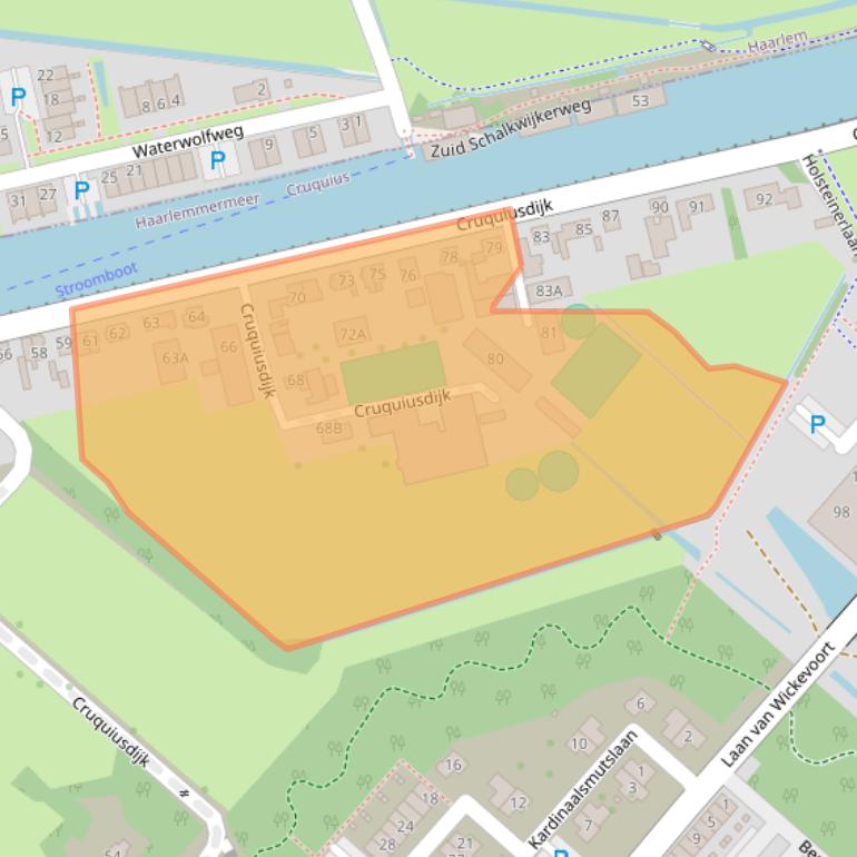 Kaart van postcodegebied 2142ES.