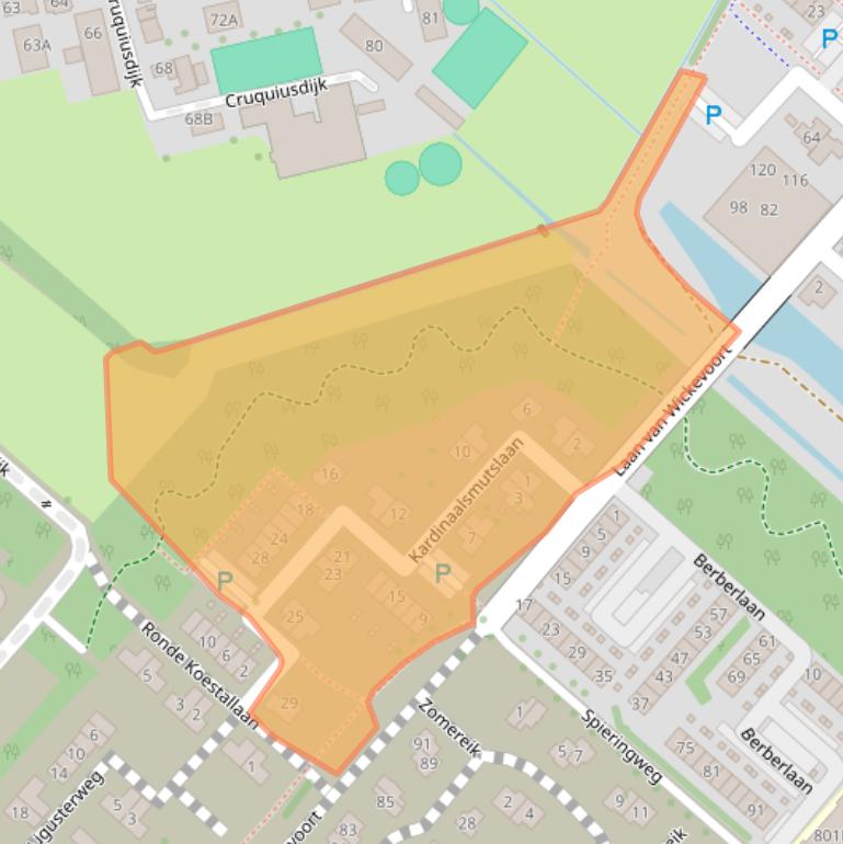 Kaart van postcodegebied 2142GJ.