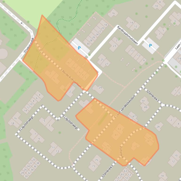 Kaart van postcodegebied 2142GK.