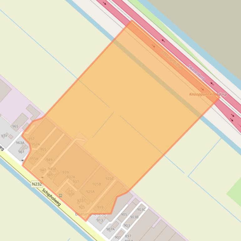 Kaart van postcodegebied 2143CE.