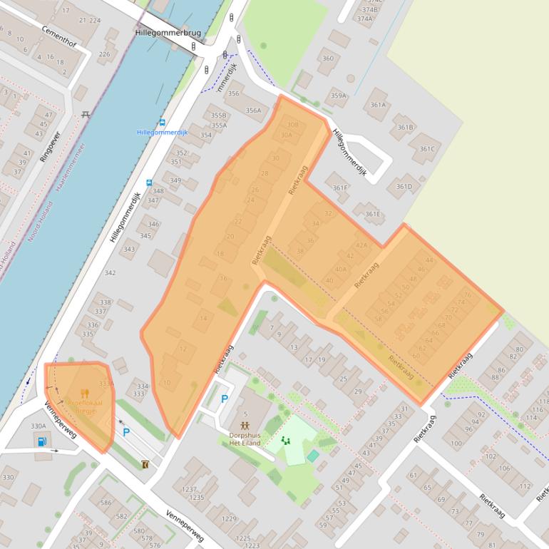 Kaart van postcodegebied 2144KC.