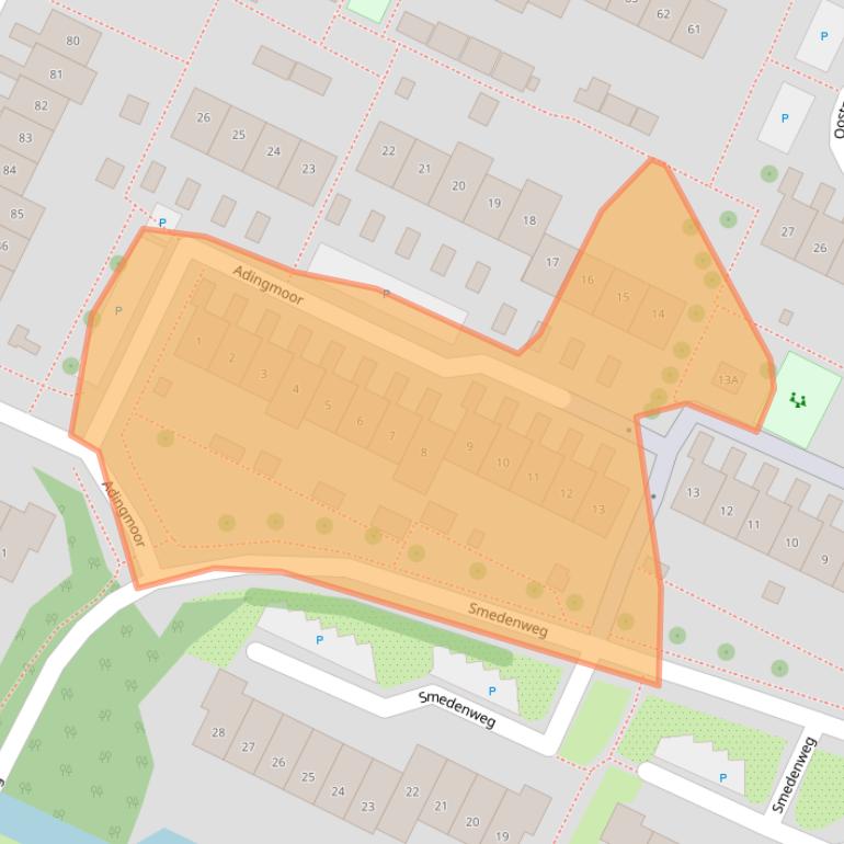 Kaart van postcodegebied 2151VL.