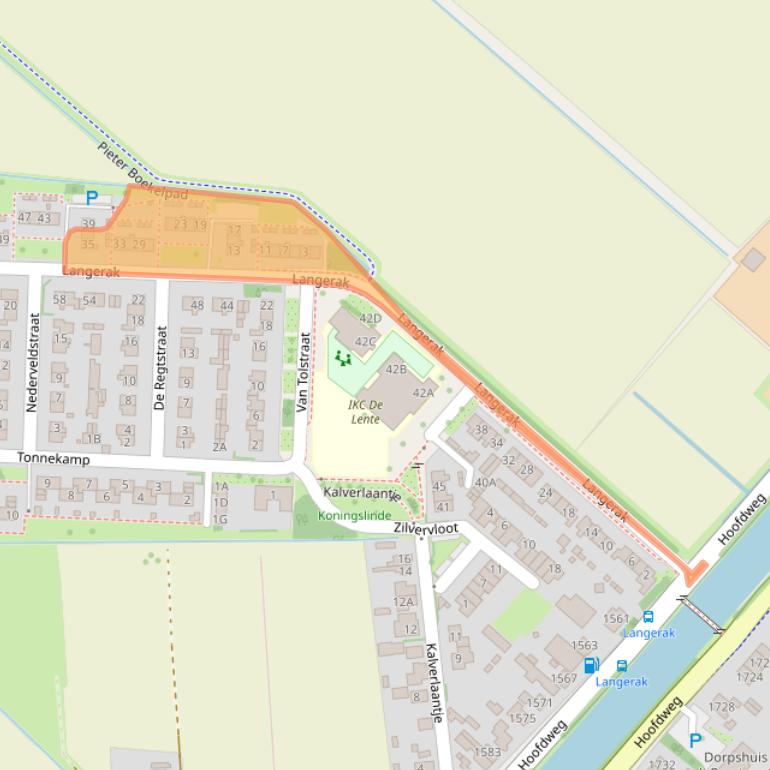 Kaart van postcodegebied 2157PD.