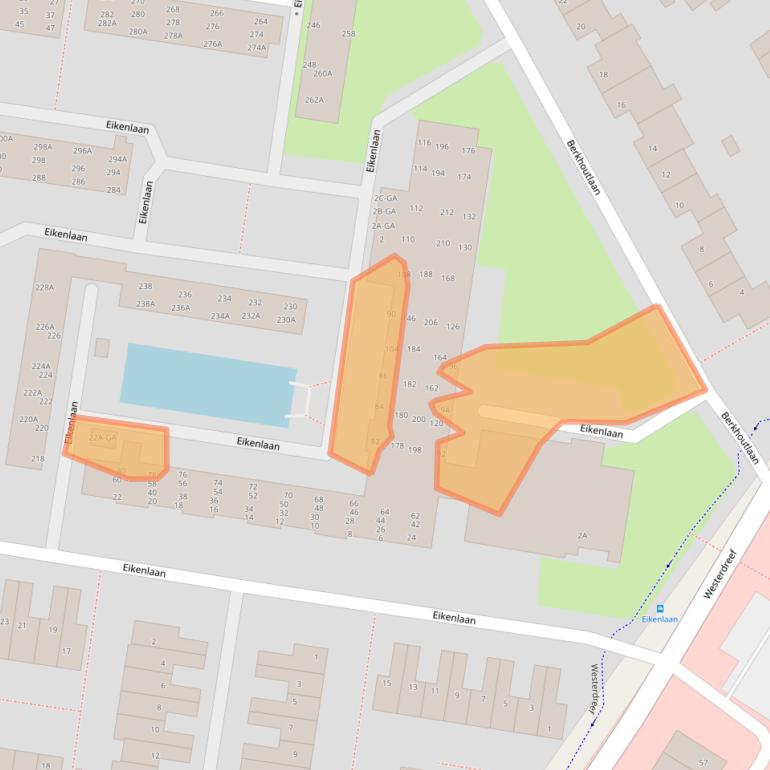 Kaart van postcodegebied 2161EC.