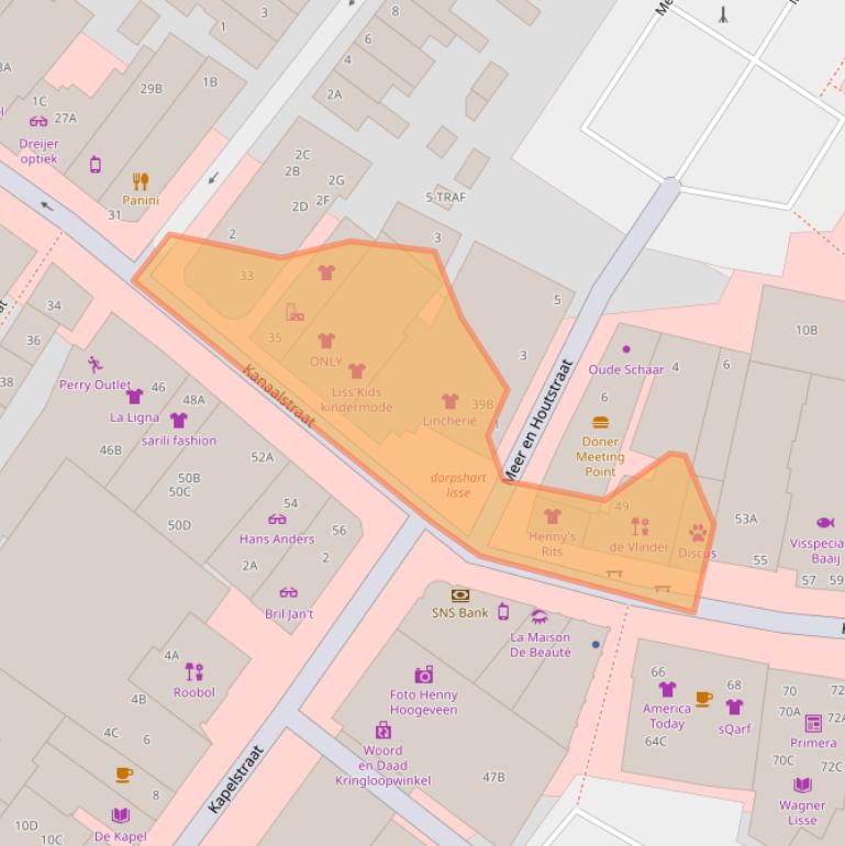 Kaart van postcodegebied 2161JB.