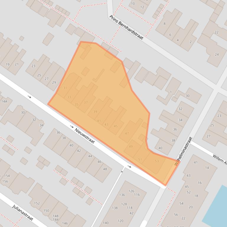 Kaart van postcodegebied 2161PN.
